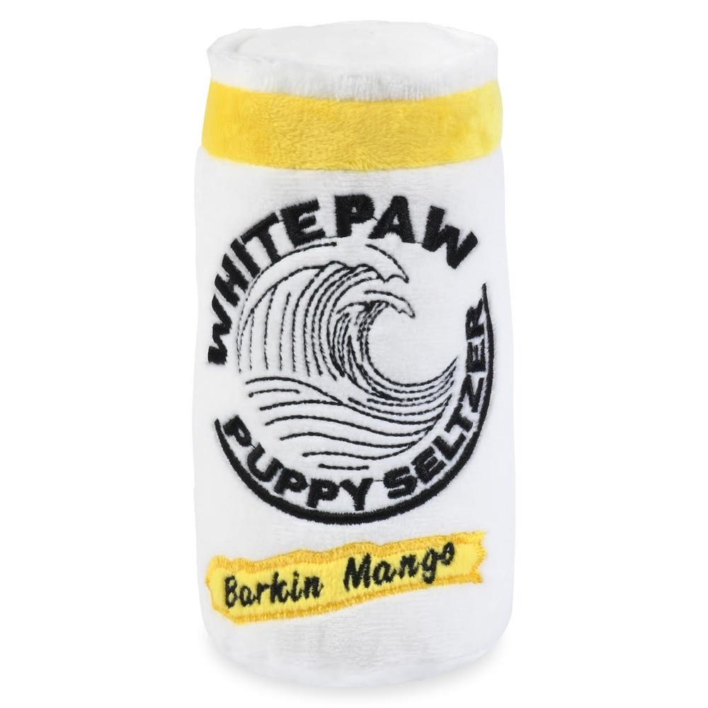 White Paw Barkin Mango Puppy Seltzer Doy Toy